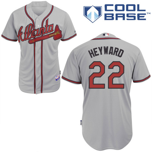 Jason Heyward #22 MLB Jersey-Atlanta Braves Men's Authentic Road Gray Cool Base Baseball Jersey